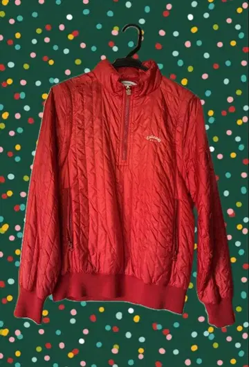 여성용 골프 자켓 퀼팅 레드