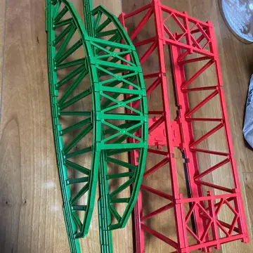 프라레일 교량 부품 그린 빨간색 세트