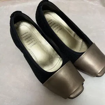 미사용 fitfit 오픈토 웨지솔 펌프스