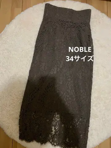 NOBLE 리버 레이스 I 라인 스커트 34