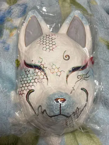 다이쿄야 여우 가면 오멘 일본풍 비늘 무늬