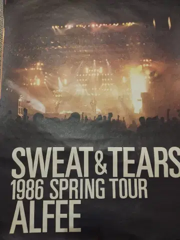 THE ALFEE 1986 SWEAT&TEARS 투어 포스터 + 덤