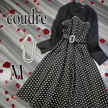 coudre BB 패턴 무릎 기장 원피스 블랙 플레어 긴팔 M 상당