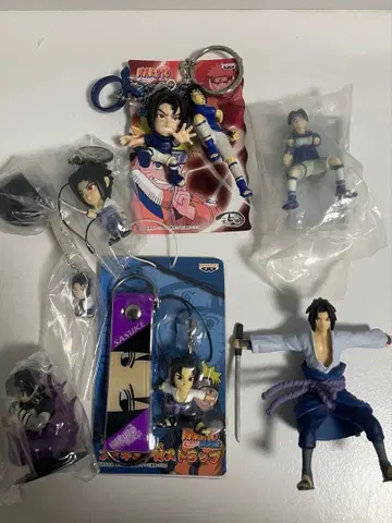 나루토 NARUTO 사스케 닌교집 피규어 키링 스윙 스탬프