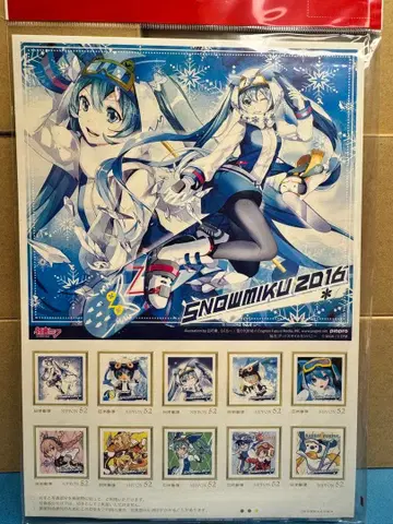 SNOW MIKU 2016 엽서 우표 시트 세트