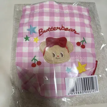 Butterbear 핑크 체크 캐릭터 굿즈