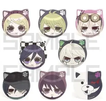 2개 세트 미개봉 단간론파 케모미미 캔뱃지 케모미미 오마 코키치 등