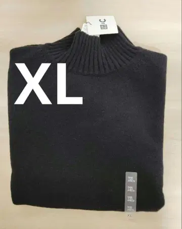 새상품 UNIQLO C 로우게이지 하이넥 스웨터 블랙 XL 유니클로