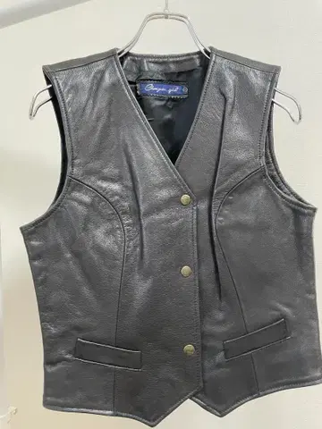 더블 페이스 소가죽 슬리브리스 베스트