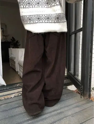 anyonemore 포맨 코듀로이 기모 와이드 팬츠