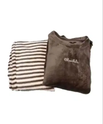 룸웨어 파자마 상하의 세트 복슬복슬 보더