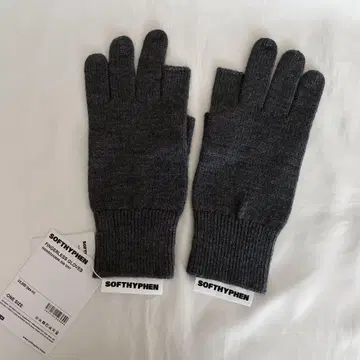 SOFTHYPHEN 핑거리스 니트 그로브 장갑 그레이