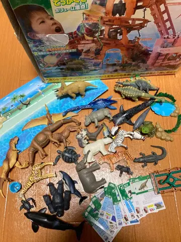 아니아 마운틴 아일랜드와 공룡, 동물, 바다 생물 세트