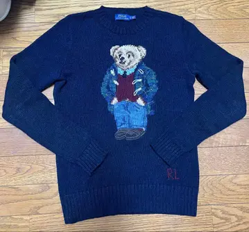 새상품급 랄프 로렌 폴로베어 네이비 니트 스웨터