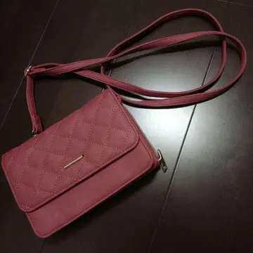 더스티 핑크 퀼팅 숄더백