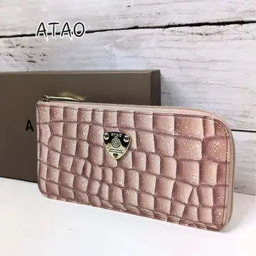 ATAO 아타오 클라리티 스리모 지갑 코지 핑크 금 로고