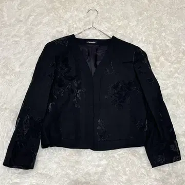 M399 [챠미] 노카라 자켓 겉옷 아우터 꽃무늬 자수 세레모니