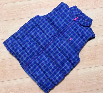 랄프 로렌 체크 다운 베스트 160cm