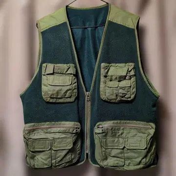 헌팅 낚시용 조끼 플리스 그린 LLBean 빈티지