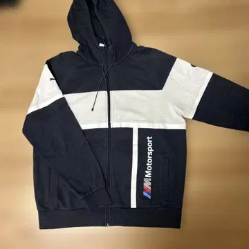 BMW PUMA Motorsport 후드 부착 후드티 네이비