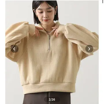 2025 가을/겨울 새상품 그레디 브릴리언트 컷 콜 하프 지퍼 티셔츠