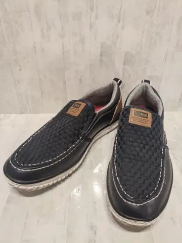 EDWIN 네이비 슬립온 뜨개질 디자인 26.5cm