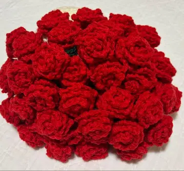 플라워 담요 빨간색 장미 꽃다발 핸드메이드