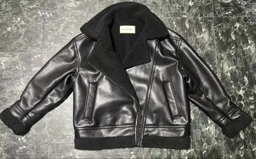 Ray BEAMS 페이크 무스탕 보머 블루종