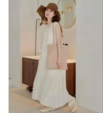 카스타네 슬리브리스 롱 원피스