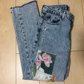 Desigual 데시구알 크롭 스트레이트 청바지 데님