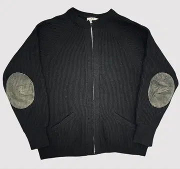 50s CAMPUS 울 니트 지퍼 가디건 USA 제작 블랙 빈티지