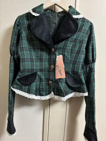 시마무라 아이노 에리 콜라보 샬롯의 수요일 자켓 S 사이즈 그린