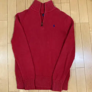 폴로 랄프 로렌 하프 지퍼 스웨터 니트 160 S 자수