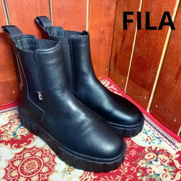 [새상품급] FILA 사이드 고어 부츠 블랙 통굽 24cm