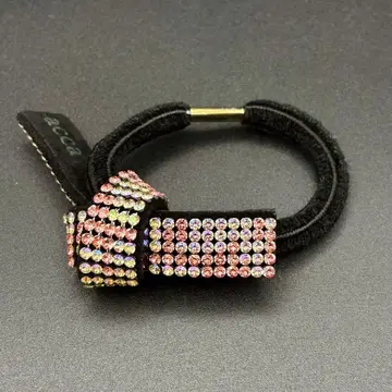 새상품급 acca 아카 머리끈 큐빅 드레스 포니 브리지트 블랙