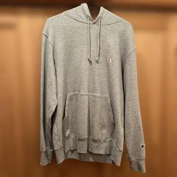 Champion 그레이 후드 부착 후드티