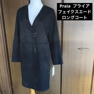 Praia 프라이아 롱 코트 페이크 스웨이드