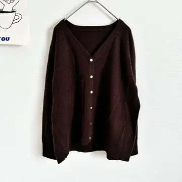 트웰브 옷장 V넥 니트 가디건 골드 버튼 캐주얼