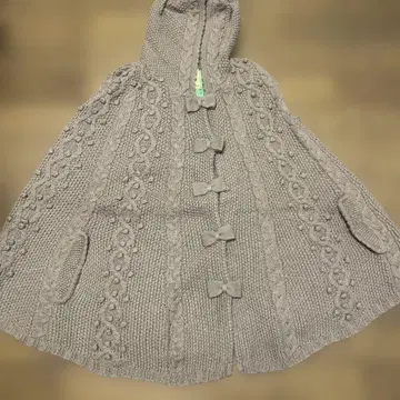 핑크하우스 니트 판초