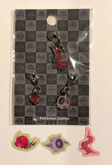 포켓몬 센터 한정판 메탈 참 컬렉션 3개 세트