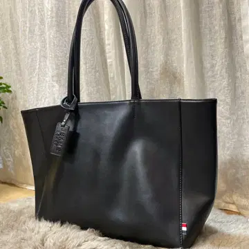 BEAMS HEART 가죽 토트백 블랙 A4 수납 가능 비즈니스