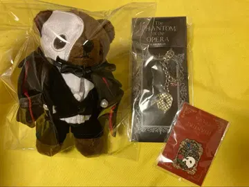 3점 극단 사계절 오페라의 유령 팬텀 베어 봉제 인형 키링 배지