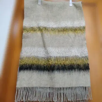 대형 스톨 울 모헤어 빈티지 레트로 보더