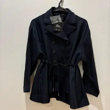 [택 포함 새상품] cen. 허리 코드 자켓 네이비 더블