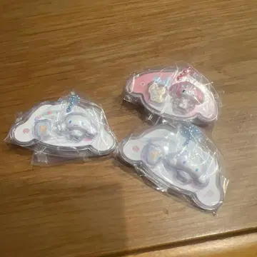 산리오 패키지 참 시나모롤 마이멜로디 키링 세트