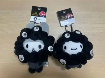 산리오 블랙 미야쿠미야쿠 봉제 인형 마이멜로디 시나모롤 카라비너 포함