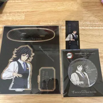 귀멸의 칼날 모크테일 디저트 아크릴 스탠드 캔 배지 토미오카 기유