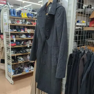 KUMIKYOKU 그레이 롱 코트