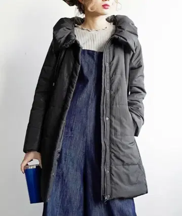 zootie (주티) 써니 히트 페이크 다운 코트 L 블랙