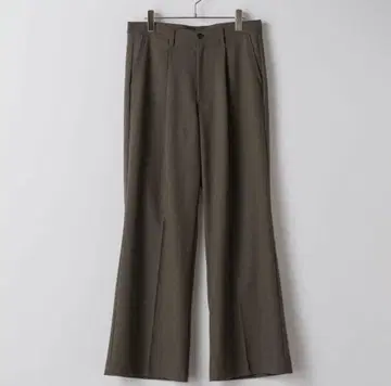 CasperJohn 울 믹스 세미 배기 슬랙스